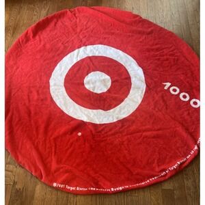 Vtg Target Brand Bullseye Beach Towel 2001 Red 100% Cotton